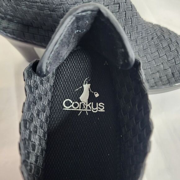 Corkys Woven Hot Bootie Womens Textile Pull-On Pump Boots Black Size 8 Comfort - Picture 6 of 11
